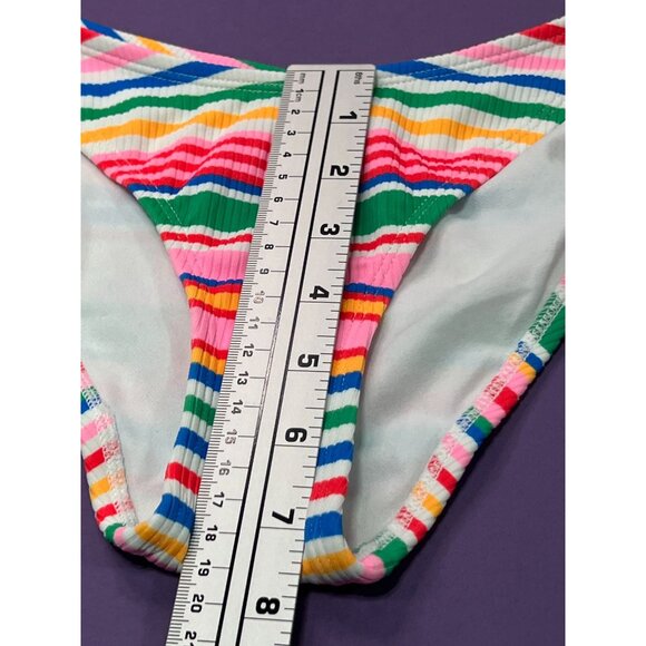 Wild Fable - Women's Ribbed Low-Rise High Leg Cheeky Bikini Bottom - XS(0-2) - Picture 6 of 14